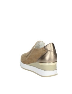 Cinzia Soft Slip-on Camoscio Traforato Zeppa Alta Taupe