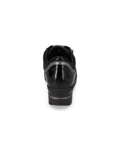 Valleverde Sneakers Fondo Medio Zip Laterale Dettagli Naplak Nero