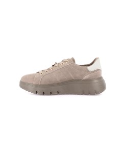 Grunland Sneakers Sport Chic Zip Laterale Charme Camoscio Taupe