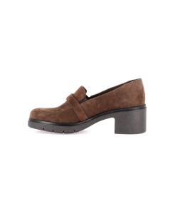 Grunland Mocassino Tacco Ampio Morsetto Camoscio Cacao