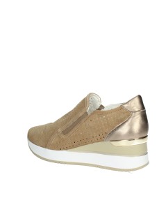 Cinzia Soft Slip-on Camoscio Traforato Zeppa Alta Taupe