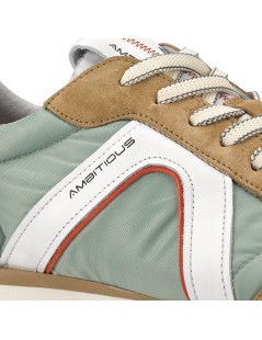 Ambitious Rhome Sneakers Inserti Tessuto Sabbia Menta
