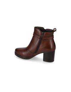 Valleverde 47661 Tronchetto Tacco Plateau Zip Cinturino Logo Marrone