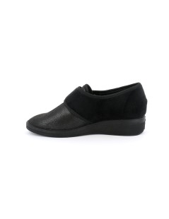 Grunland Pantofola Donna Classic Velcro Tessuto Idroelastic Nero