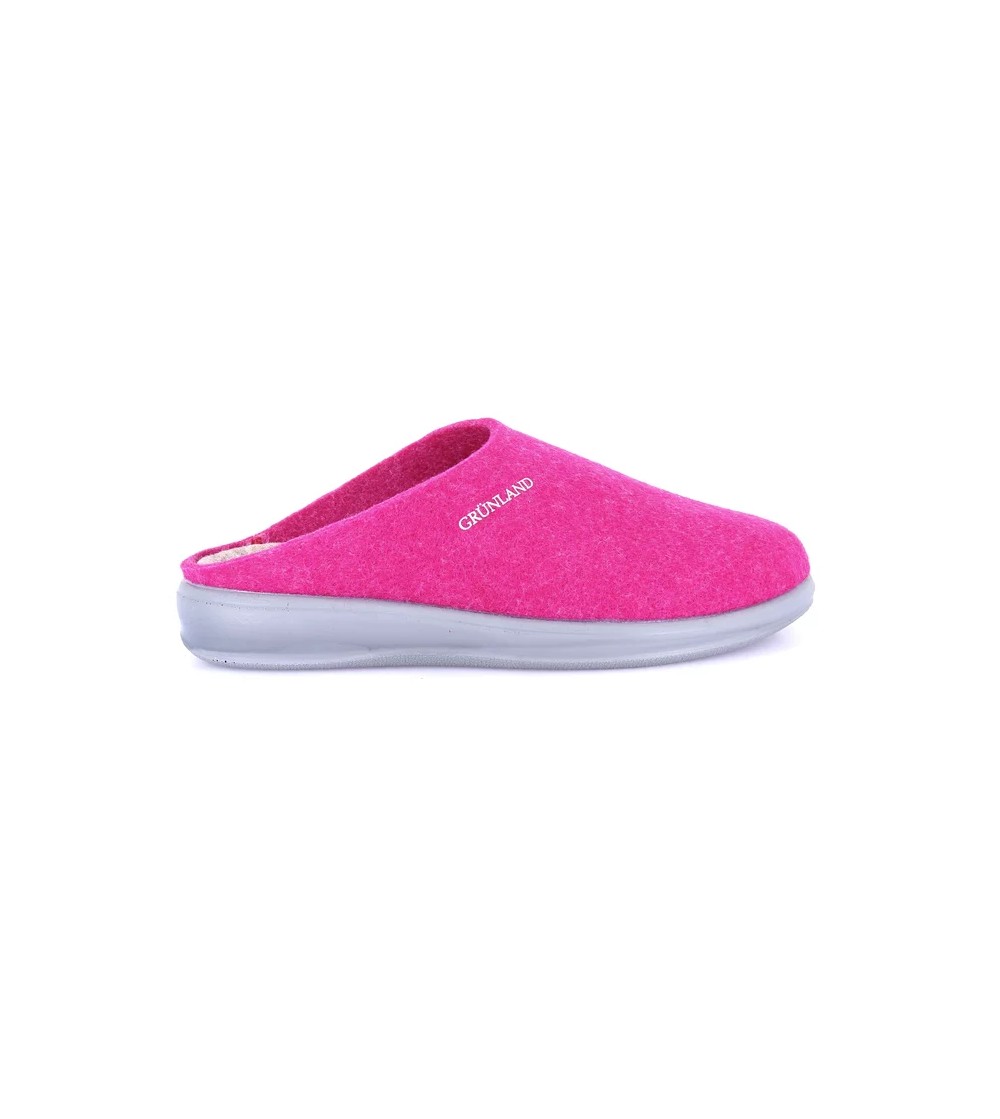 Grunland Ciabatta Flat tutto Feltro Fuxia Sabbia