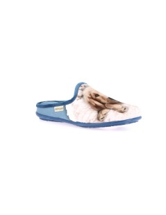 Grunland Ciabattina Fantasy Cagnolino Velour Cielo
