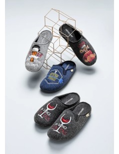 Grunland Ciabatta Uomo Sport Birra Gentleman Feltro Grigio