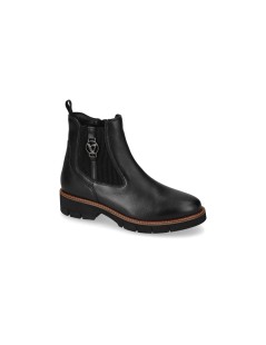 Valleverde Beatles Pelle Elastico con Logo Zip Guardolo Nero