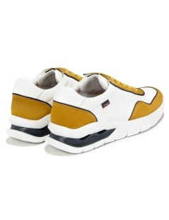Callaghan VENTO Sneakers Fondo Ammortizzato Dettagli Camosci Bianco Giallo