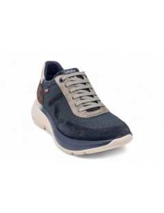 Callaghan Algoritmo Sneakers Fondo Medio Dettagli Camoscio Blu