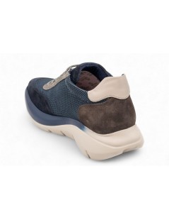 Callaghan Algoritmo Sneakers Fondo Medio Dettagli Camoscio Blu