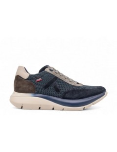 Callaghan Algoritmo Sneakers Fondo Medio Dettagli Camoscio Blu