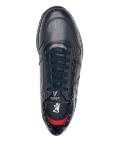 Callaghan Golliat S.I. Sneakers Tutta Pelle Fondo Medio Zip Blu