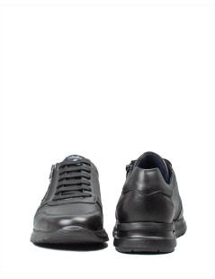 Callaghan Golliat S.I. Sneakers tutta pelle fondo medio zip Nero