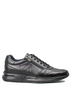 Callaghan Golliat S.I. Sneakers tutta pelle fondo medio zip Nero