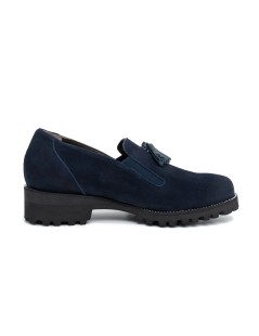 F.lli Tomasi Mocassino Elastici Nappine Guardolo Nabuk Acqua Blu