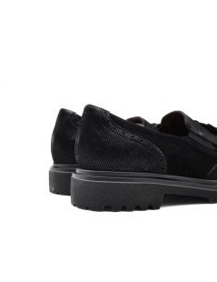 F.lli Tomasi Mocassino Coda di Rondine Frangia Nappine Nero