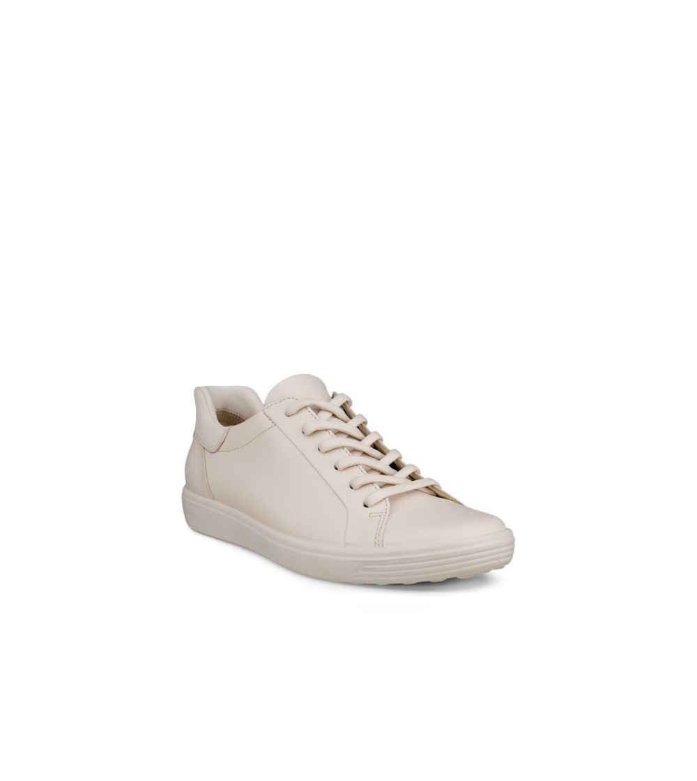 Ecco Sneakers Bassa Elastico Laterale Plantare Estraibile Nappa Beige