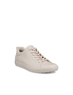 Ecco Sneakers Bassa Elastico Laterale Plantare Estraibile Nappa Beige