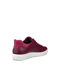 Ecco Sneakers Bassa Elastico Laterale Plantare Estraibile Nappa Bordeaux