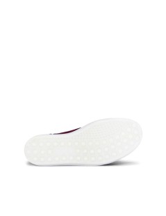 Ecco Sneakers Bassa Elastico Laterale Plantare Estraibile Nappa Bordeaux