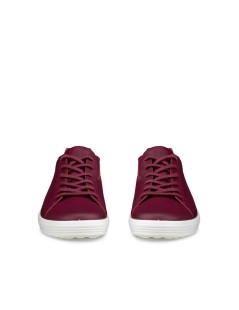 Ecco Sneakers Bassa Elastico Laterale Plantare Estraibile Nappa Bordeaux