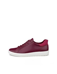 Ecco Sneakers Bassa Elastico Laterale Plantare Estraibile Nappa Bordeaux