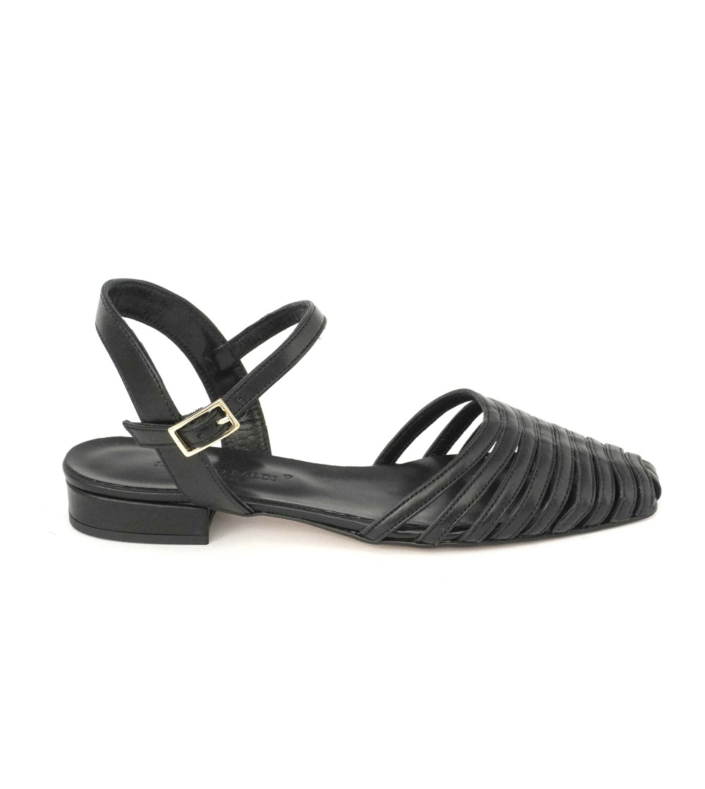 Massimo Baldi Slingback Fascette Braccialetto Pelle Nero