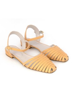 Massimo Baldi Slingback Fascette Braccialetto Pelle Arancio