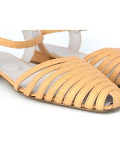 Massimo Baldi Slingback Fascette Braccialetto Pelle Arancio