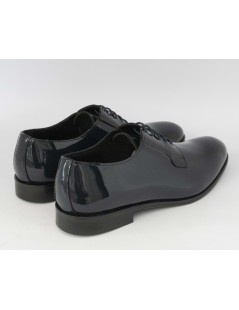Rogal's Stringate Uomo Derby Cerimonia Vernice Blu Scuro