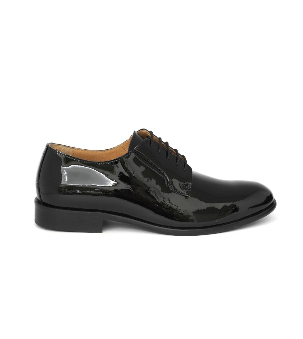 Rogal's Stringate Uomo Derby Elegant Cerimonia Vernice Nero