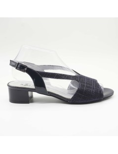 Soffice Sogno Sandalo Classic Cerimonia Glitter Vernice Blu