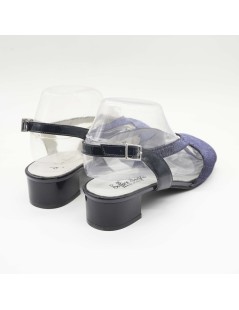 Soffice Sogno Sandalo Classic Cerimonia Glitter Vernice Blu