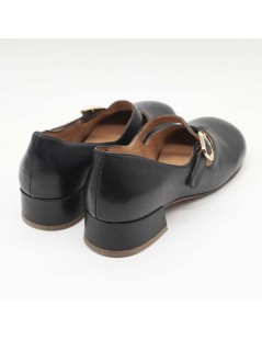 Koko.lab Ballerina Tacco Mary Jane Nappa Nero