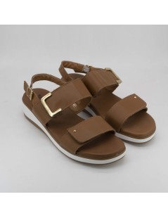 Susimoda Sandalo 3 Velcro Piuma Gel Nappa Morbida Cuoio