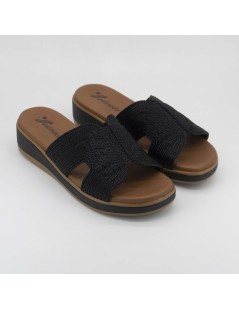 Susimoda Ciabattina T Plantare Pelle Gel Tessuto Nero