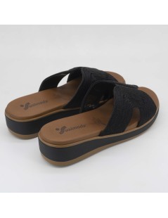 Susimoda Ciabattina T Plantare Pelle Gel Tessuto Nero