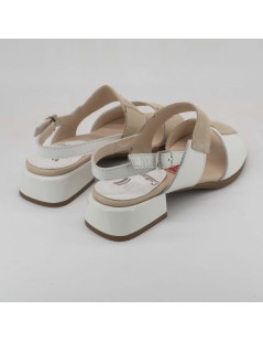 Callaghan Kylie Sandalo Medio 2 Fasce Naplak Bianco Rosa