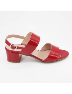 Daniela Rossi Sandalo Classico Doppia Fascia Vernice Rosso