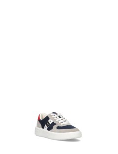 Blauer Sneakers Cassetta Vaschetta Inserti Grigio Blu