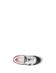Blauer Sneakers Cassetta Vaschetta Inserti Grigio Blu