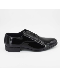 Premiere Stringate Oxford Cerimonia Fondo Gomma Spazzolato Nero
