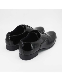 Premiere Stringate Oxford Cerimonia Fondo Gomma Spazzolato Nero