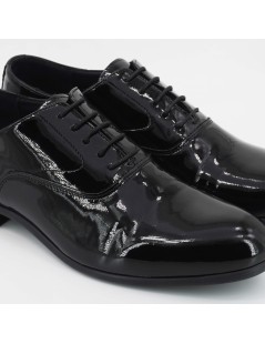 Premiere Stringate Oxford Cerimonia Fondo Gomma Spazzolato Nero