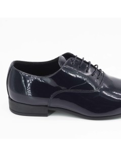 Premiere Stringate Oxford Cerimonia Fondo Gomma Spazzolato Blu Notte