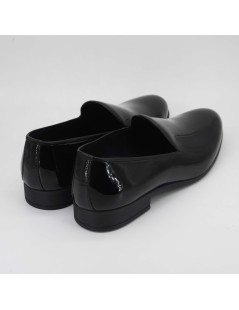 Premiere Mocassino Cerimonia Fondo Gomma Vernice Nero