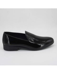 Premiere Mocassino Cerimonia Fondo Gomma Vernice Nero