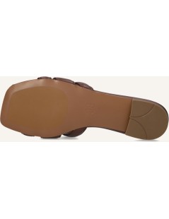 Bibi Lou Ciabatta Tacco Basso Fascia H Intreccio Marrone