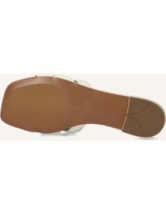 Bibi Lou Ciabatta Tacco Basso Fascia H Intreccio Bianco